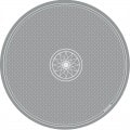 Tapis de cartomancie "DIVINATION" gris - jersey néoprène  - 80 cm