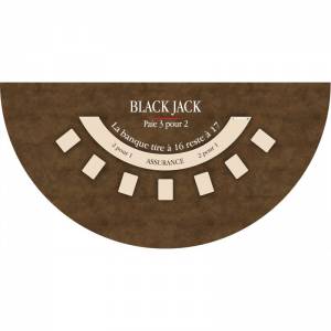 "BLACK JACK XL" green carpet - 200 x 100 cm - neoprene jersey - Half-moon shape.