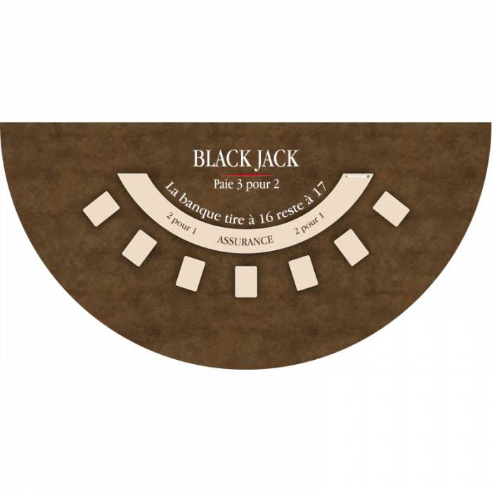 "BLACK JACK XL" green carpet - 200 x 100 cm - neoprene jersey - Half-moon shape.