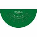 "BLACK JACK XL" green carpet - 200 x 100 cm - neoprene jersey - Half-moon shape.