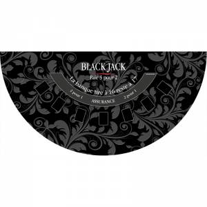 "BLACK JACK XL" green carpet - 200 x 100 cm - neoprene jersey - Half-moon