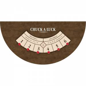 Spelbord för "CHUCK A LUCK XL" - 200 x 100 cm - neoprenmatta - Halvmåneformad - 4 färger