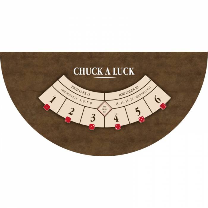 Spelbord för "CHUCK A LUCK XL" - 200 x 100 cm - neoprenmatta - Halvmåneformad - 4 färger