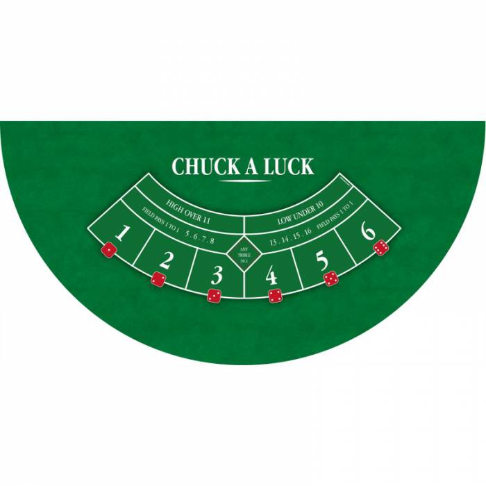 Tapis de "CHUCK A LUCK" - 140 x 70 cm - jersey néoprène - Demi-lune - 4 couleurs