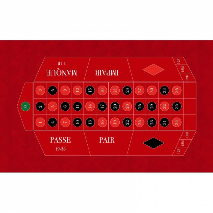 Tapis de "ROULETTE FRANÇAISE XL" - 180 x 110 cm - rectangulaire - jersey néoprène - 4 couleurs