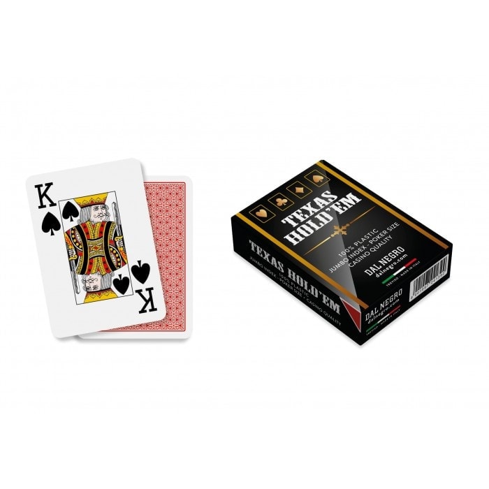 Dal Negro "CASINO" - Jogo de 55 cartas 100% plásticas - formato poker - 2 índices jumbo