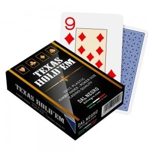Dal Negro "CASINO" - Jeu de 55 cartes 100% plastique – format poker - 2 index jumbo