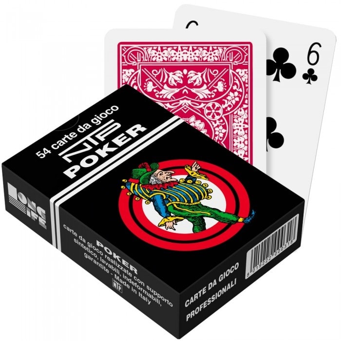 NTP "FLOREALE" - Jeu de 54 cartes 100% plastique – format poker XL – 4 index standards