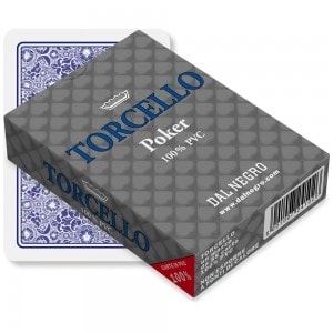 Dal Negro "TORCELLO" - Jeu de 54 cartes 100% plastique – format poker - 4 index standards