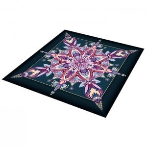 Tapete de cartomancia "DIVINATION 03" - jersey de neoprene - quadrado - 80 x 80 cm.