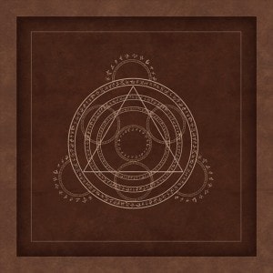 Tapis de cartomancie "DIVINATION 05" - jersey néoprène - carré - 80 x 80 cm