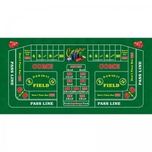 Tapis de "CRAPS" - 180 x 90 cm - rectangulaire - jersey néoprène - 4 couleurs