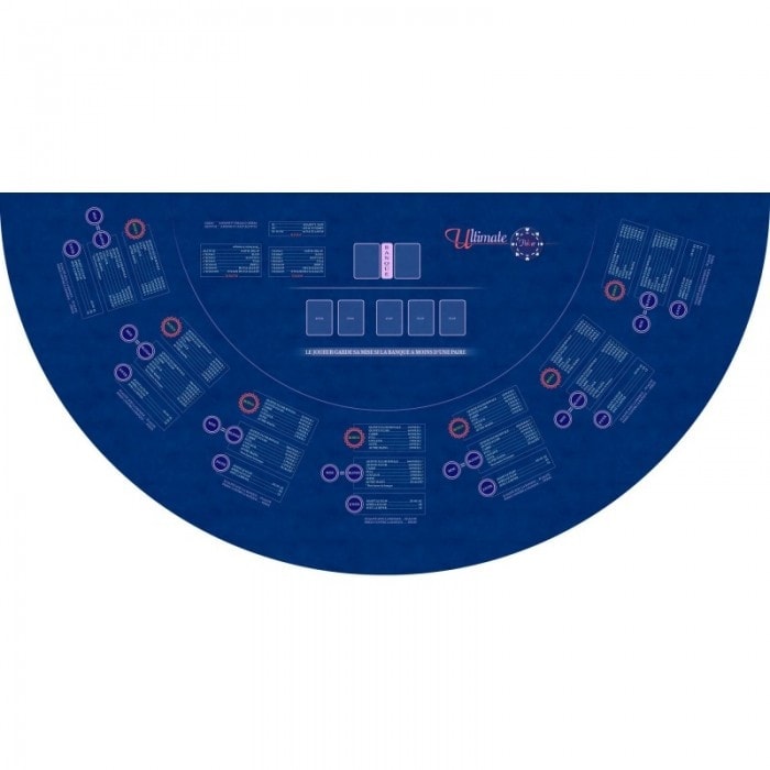 Matta "ULTIMATE POKER BLÅ XL" - 200 x 100 cm - neoprenjersey