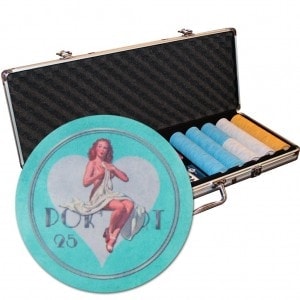 "PIN UP" 500-poker chip set...