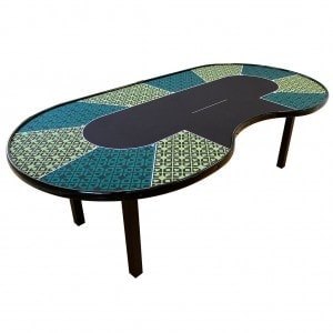 Poker table "CASINO - CHECKERBOARD" - 10 players + dealer - Colors can be chosen