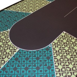Table de poker "CASINO - DAMIER" – 10 joueurs + dealer- Couleurs au choix