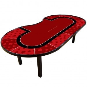Table de poker "CASINO - PERSONNALISÉE" – 10 joueurs + dealer- Tapis au choix