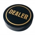 Knop Dealer "ZWART & GOUD" - van glas - 8 x 2 mm