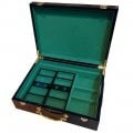 Coffret de rangement "POKER TOURNAMENT" en bois pour 500 jetons de poker – plateau amovible - Fond bois