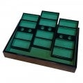 Coffret de rangement "POKER TOURNAMENT" en bois pour 500 jetons de poker – plateau amovible - Fond bois