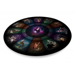 "ASTROLOGY" Round Tarot Mat - Neoprene Jersey - 80 cm