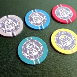 "FIGHTING CLUB" Cash Game 500 chip set - 1 unique edition - will not be reprinted - 1/2/10/50/200