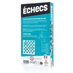 "ECHECS" - piezas de madera

"ECHECS" es un juego de mesa que se juega en un tablero de 64 casillas cuadradas alternando colores