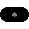 Tapis de Poker ovale "TYPO SPADE" - 3 tailles - 10 places - jersey néoprène