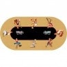 Pokerspel Mat "PIN UP" - oval - 3 storlekar - 0/8 platser - neoprenjersey