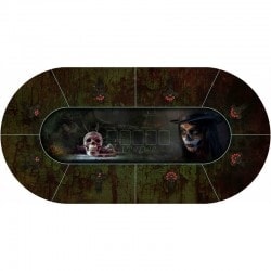 Poker Mat "VOODOO" - oval - 3 sizes - 0/8/10 seats - neoprene jersey