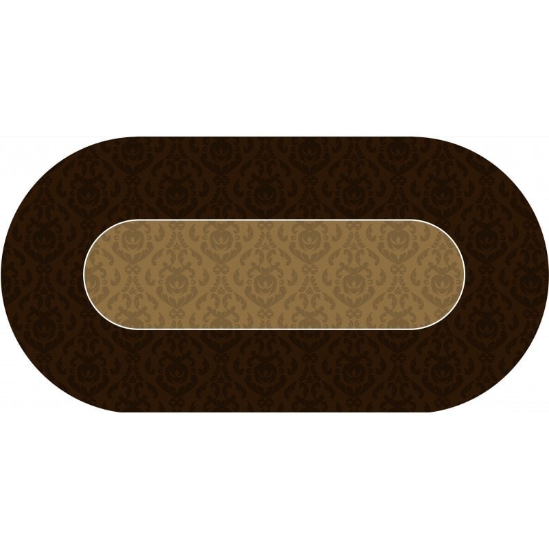 Poker Teppich "VICTORIAN BROWN" - oval - 3 Größen - 0/8/10 Spieler - Neopren-JerseyBitte beachten Sie, dass beim Übersetzen vo