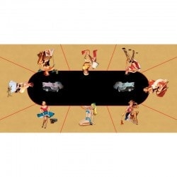 "PIN UP" Poker Mat - rectangular - 3 sizes - 0/8 seats - neoprene jersey