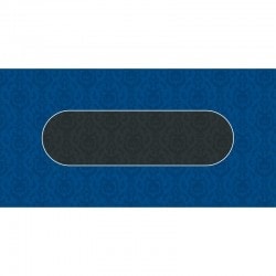 Tapis de Poker "VICTORIAN BLEU" - rectangulaire - 3 tailles - 0/8/10 joueurs - jersey néoprène