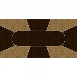 Poker Mat "VICTORIAN BROWN" - rectangular - 3 sizes - 0/8/10 players - neoprene jersey.