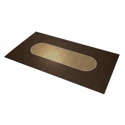 Poker Mat "VICTORIAN BROWN" - rectangular - 3 sizes - 0/8/10 players - neoprene jersey.