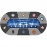 Tapis de Poker "LIGUE DES CHAMPIONS" - ovale - 2 tailles - 10 joueurs - jersey néoprène