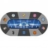 Tappeto da poker "CHAMPIONS LEAGUE" - ovale - 2 dimensioni - 10 giocatori - in jersey di neoprene