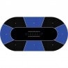 Tappeto da poker "TEXAS HOLDEM BLU" - ovale - 3 dimensioni - 8/10 giocatori - jersey in neoprene