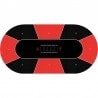 "Poker Mat "TEXAS HOLDEM RED" - oval - 3 sizes - 0/8/10 players - neoprene jersey"