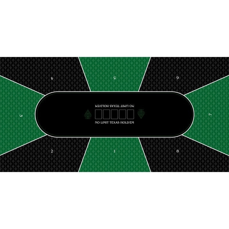 Tapete de Poker "TEXAS HOLDEM VERT" - rectangular - 3 tamaños - 8/10 jugadores - jersey de neopreno.