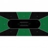 Tapete de poker "TEXAS HOLDEM VERDE" - rectangular - 3 tamaños - 8/10 jugadores - jersey de neopreno.