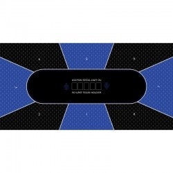 Poker Mat "TEXAS HOLDEM BLUE" - rectangular - 3 sizes - 8/10 players - neoprene jersey.