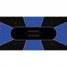 Poker Mat "TEXAS HOLDEM BLUE" - rectangular - 3 sizes - 8/10 players - neoprene jersey fabric.