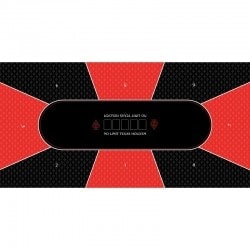 "Poker Mat "TEXAS HOLDEM RED" - rectangular - 3 sizes - 0/8/10 players - neoprene jersey."