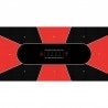 "Poker Mat "TEXAS HOLDEM RED" - rectangular - 3 sizes - 0/8/10 players - neoprene jersey."