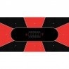 "Poker-Matte "TEXAS HOLDEM ROT" - rechteckig - 3 Größen - 0/8/10 Spieler - Neopren-Jersey"
