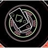 Poker Teppich "NEON RETRO" - Quadratisch - 2 Größen - 0/8/10 Spieler - Neopren-Jersey