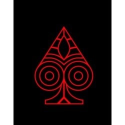 "Poker-Matte "TEXAS HOLDEM ROT" - rechteckig - 3 Größen - 0/8/10 Spieler - Neopren-Jersey"