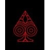 "Poker Mat "TEXAS HOLDEM RED" - rectangular - 3 sizes - 0/8/10 players - neoprene jersey."