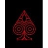 "Poker-Matte "TEXAS HOLDEM ROT" - rechteckig - 3 Größen - 0/8/10 Spieler - Neopren-Jersey"